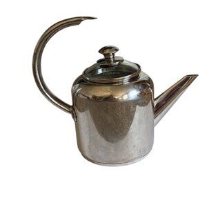 Calphalon Tea Kettle with Glass Lid 4302~ 2 QT Stainless Steel Pot-GUC